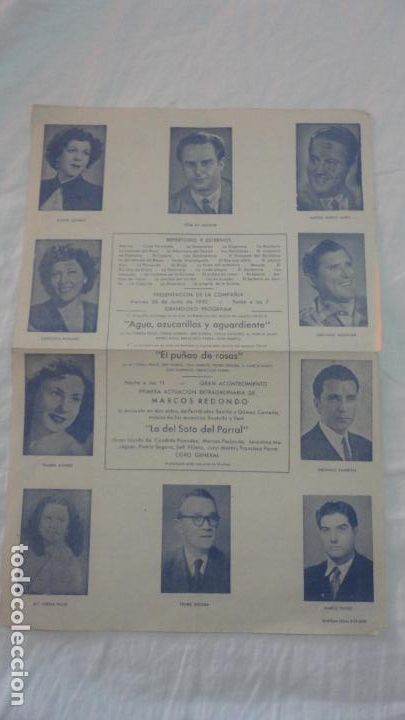 Catalogues de Musique: COMPA&Ntilde;IA ARTE LIRICO.MARCOS REDONDO.GLORIA ALCARAZ.PILARIN ANDRES.CONCHITA PANADES.JERONIMO MESEGUER