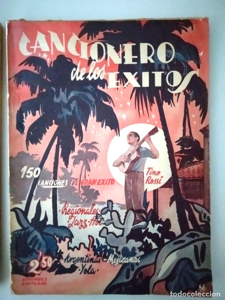 Cat&aacute;logos de M&uacute;sica: 2 antiguos canciomeros; CANCIONERO DE LOS &Eacute;XITOS y CANCIONERO MODERNO