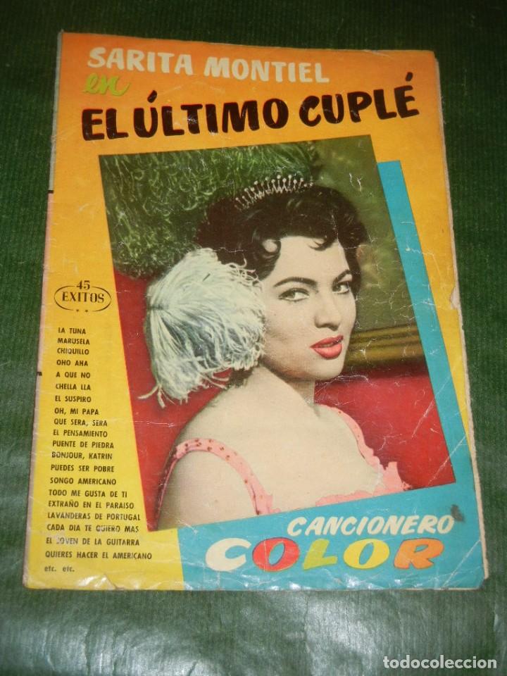 Cat&aacute;logos de M&uacute;sica: CANCIONERO COLOR SARITA MONTIEL EL &Uacute;LTIMO CUPL&Eacute;,