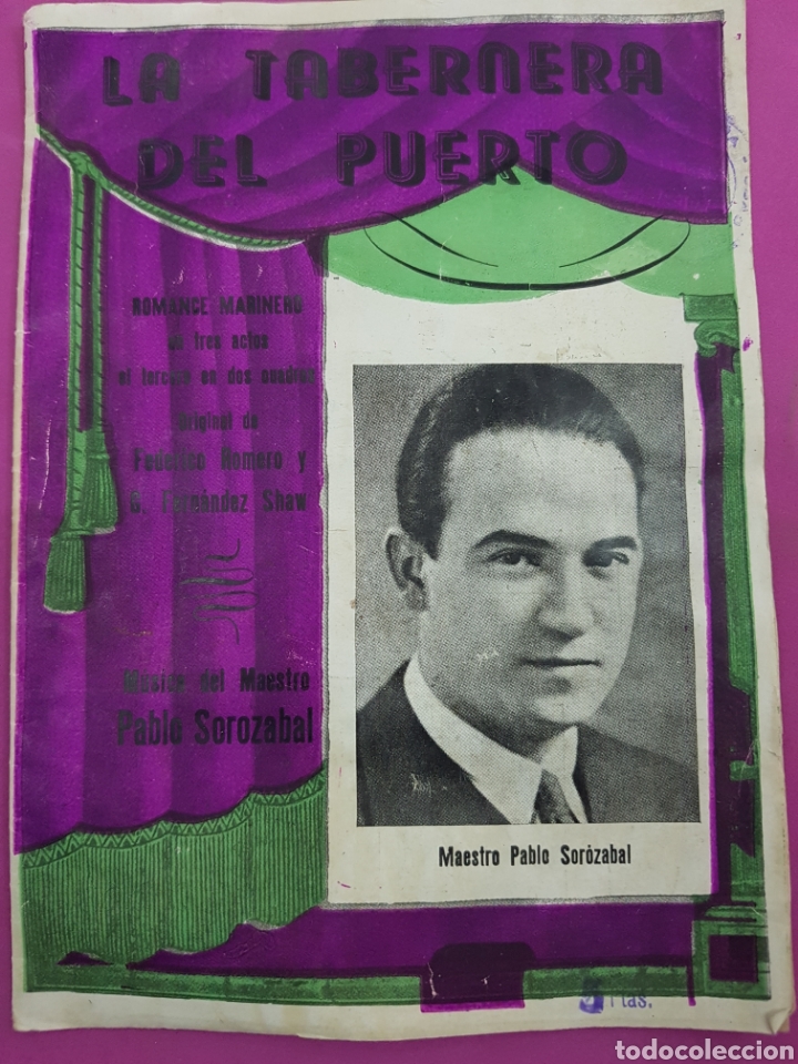 Catalogues de Musique: La taberna del puerto ,Maestro Pablo Sorozabal a&ntilde;os 1930-40