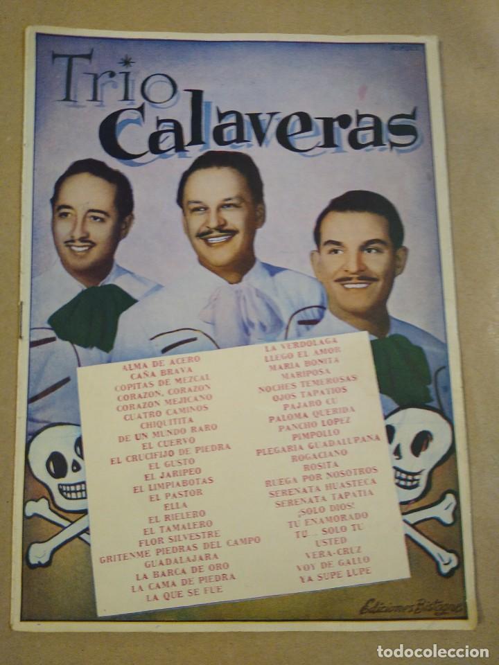 Cat&aacute;logos de M&uacute;sica: Cancionero original .Trio Calaveras.