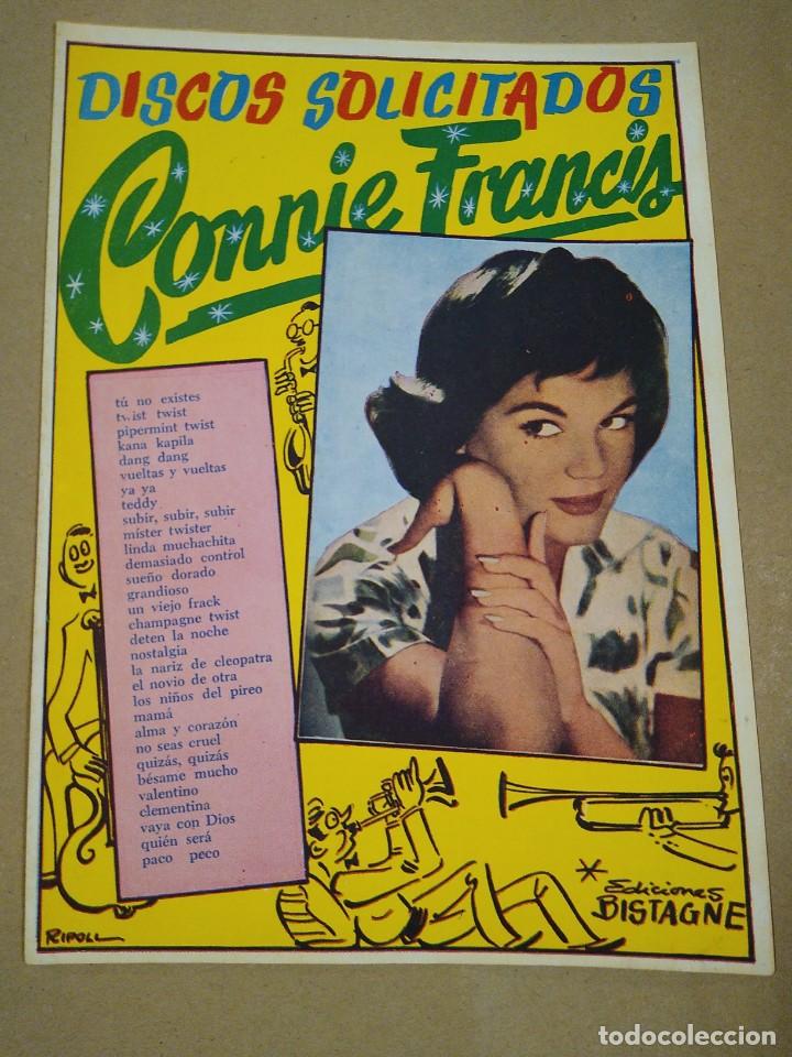 Cat&aacute;logos de M&uacute;sica: Cancionero Discos solicitados Connie Francis. Ediciones Bistagne.
