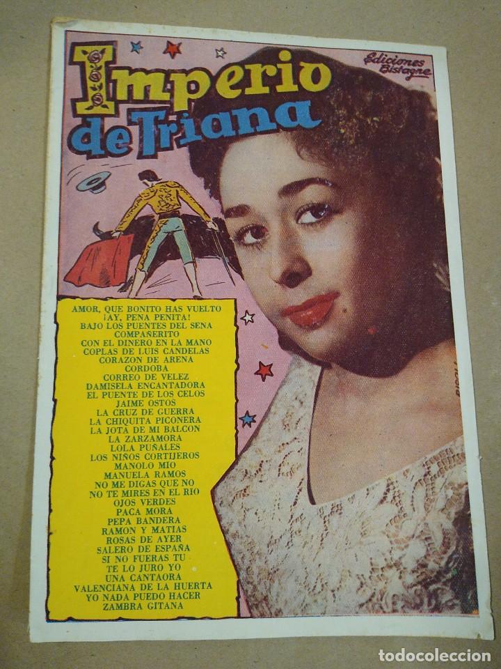 Cat&aacute;logos de M&uacute;sica: Cancionero Imperio de Triana Ediciones Bistagne.