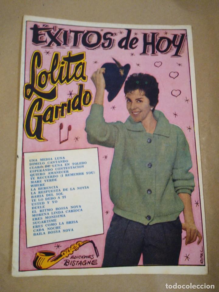 Cat&aacute;logos de M&uacute;sica: &Eacute;xitos de hoy Lolita Garrido. Ediciones Bistagne.