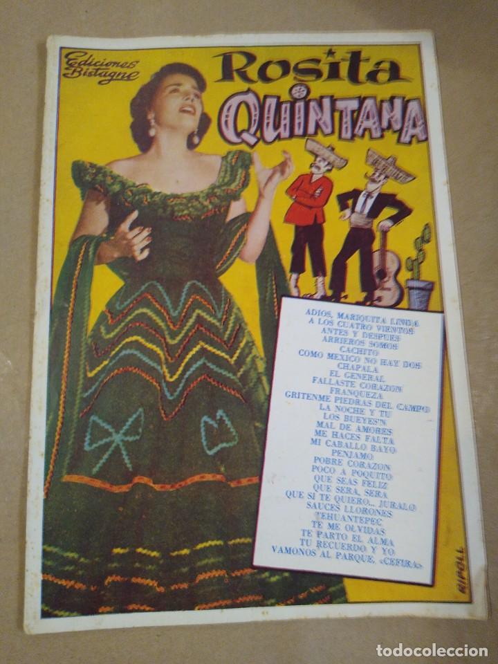 Catalogues de Musique: Cancionero Rosita Quintana. Ediciones Bistagne.