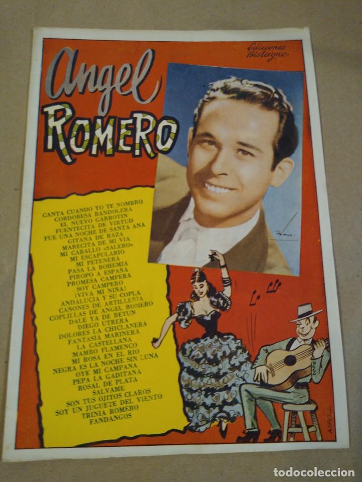 Cat&aacute;logos de M&uacute;sica: Cancionero &Aacute;ngel Romero. Ediciones Bistagne.