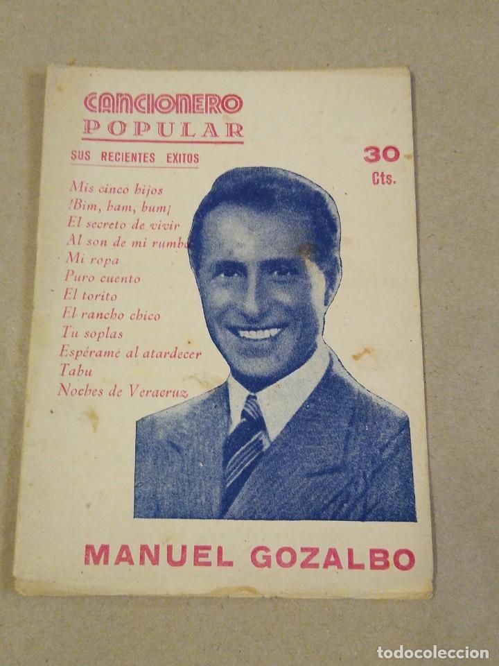 Cat&aacute;logos de M&uacute;sica: Cancionero popular. Manuel Gonzalbo.