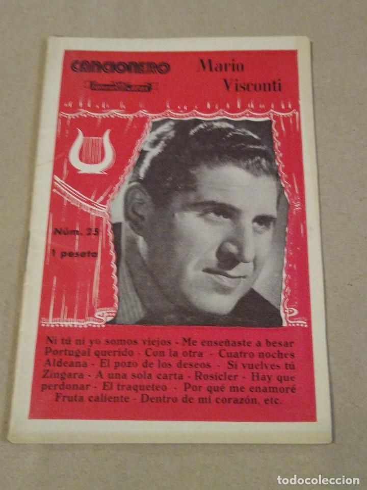 Cat&aacute;logos de M&uacute;sica: Cancionero Mario Visconti. Num 25