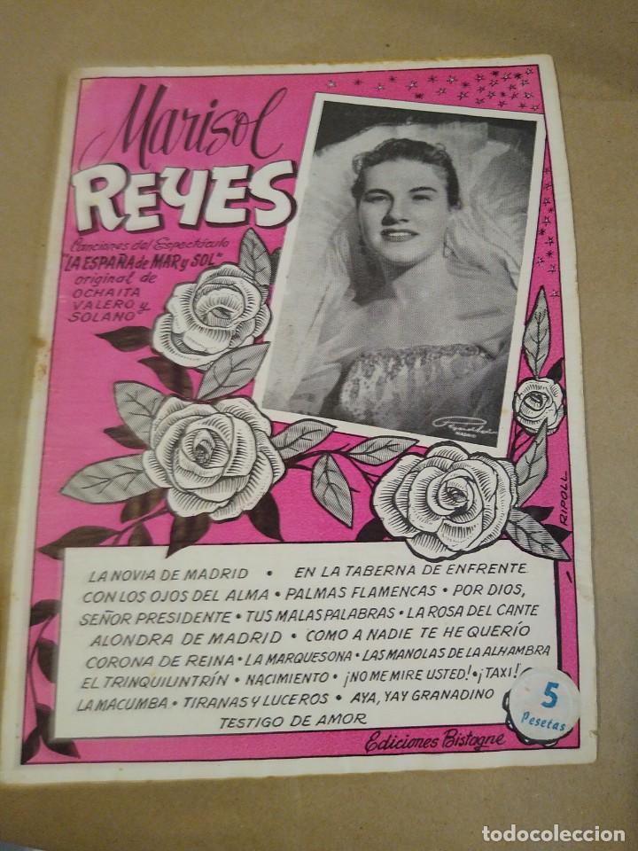 Cat&aacute;logos de M&uacute;sica: marisol reyes-cancionero del espectaculo la espa&ntilde;a de mar y sol