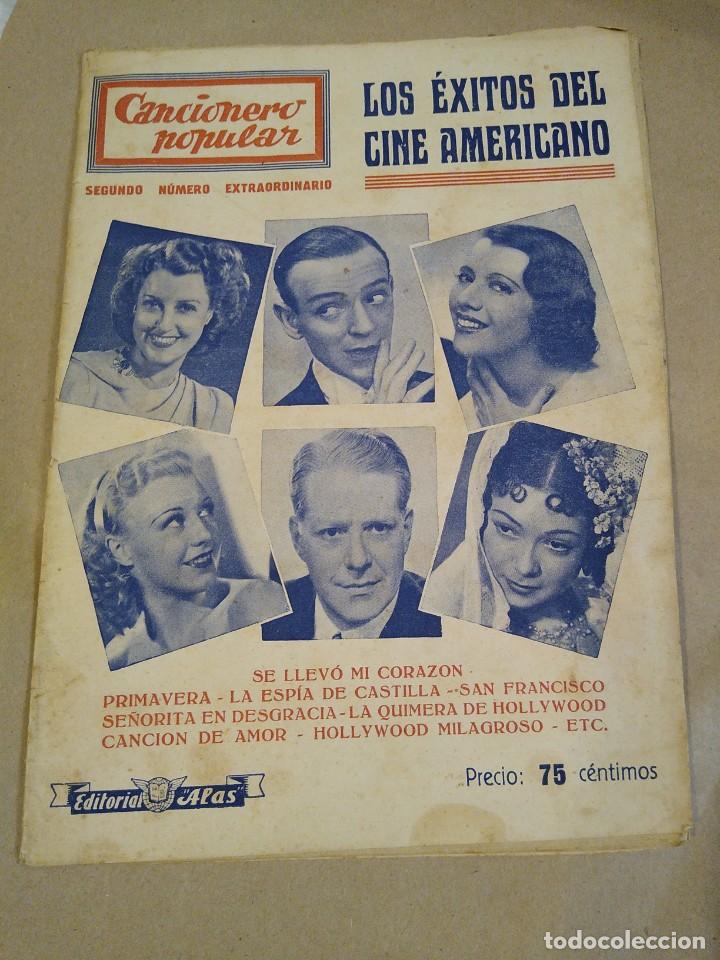 Cat&aacute;logos de M&uacute;sica: CANCIONERO. CANCIONERO POPULAR. LOS &Eacute;XITOS DEL CINE AMERICANO. SEGUNDO N&ordm; EXTRAORDINARIO. ED. ALAS.