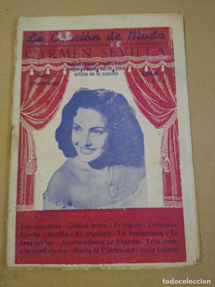 Catalogues de Musique: CANCIONERO LA CANCI&Oacute;N DE MODA N.&ordm; EXTRAORDINARIO. CARMEN SEVILLA