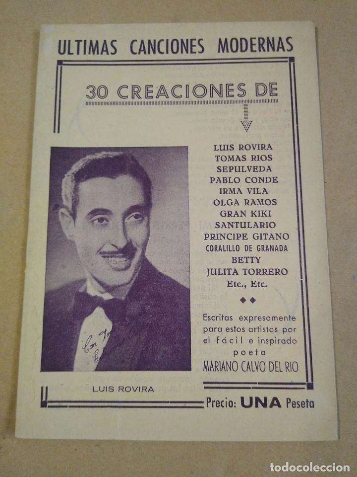 Cat&aacute;logos de M&uacute;sica: ULTIMAS CANCIONES MODERNAS, 30 CREACIONES DE LUIS ROVIRA Y OTROS