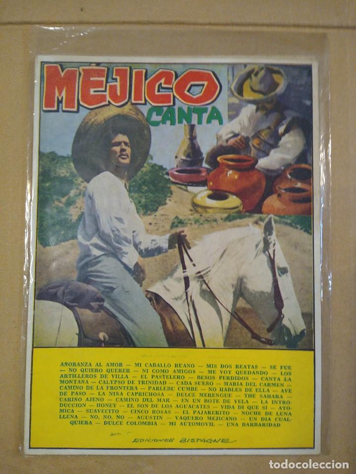 Cat&aacute;logos de M&uacute;sica: CANCIONERO 76. M&Eacute;JICO CANTA. SELECCION DE CANCIONES. Bistagne, 1963