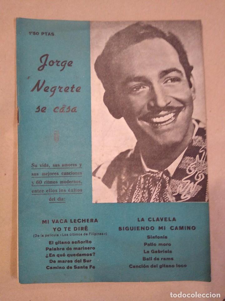 Cat&aacute;logos de M&uacute;sica: CANCIONERO JORGE NEGRETE SE CASA.