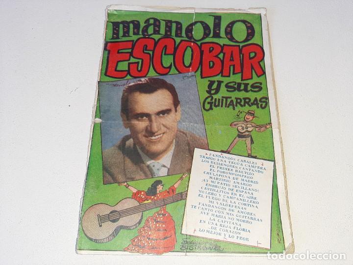 Cat&aacute;logos de M&uacute;sica: ANTIGUO CANCIONERO - MANOLO ESCOBAR - EDICIONES BISTAGNE - A&Ntilde;O 1961
