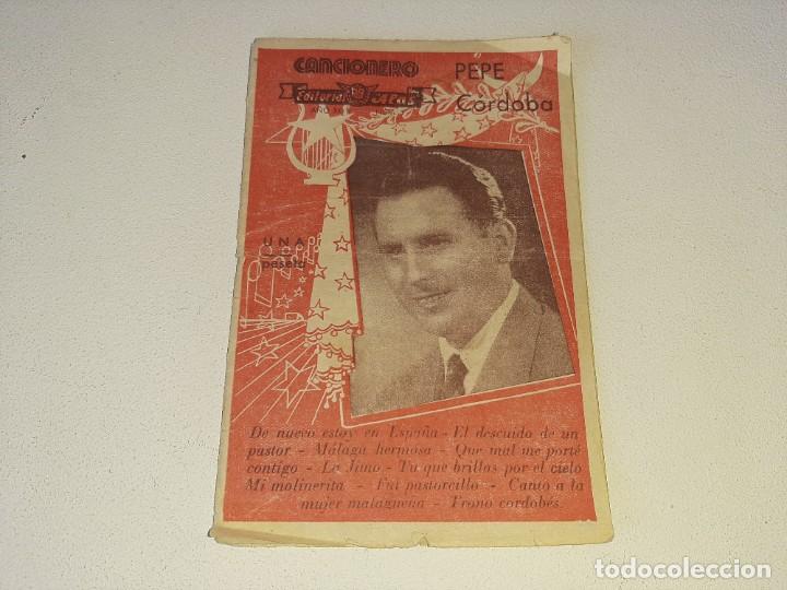 Cat&aacute;logos de M&uacute;sica: ANTIGUO CANCIONERO N&ordm; 38 - PEPE CORDOBA - EDITORIAL ALAS - A&Ntilde;OS 50 / 60