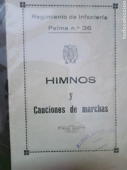 Cat&aacute;logos de M&uacute;sica: HIMNOS Y CANCIONES DE MARCHAS. REGIMIENTO DE INFANTERIA. PALMA N&ordm; 36. A&Ntilde;OS 30-40