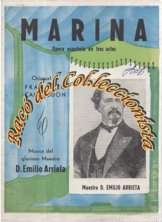 Cat&aacute;logos de M&uacute;sica: MARINA, OPERA, FRANCISCO CAMPRODON, MUSICA D EMILIO ARRIETA
