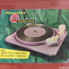 Catálogos de Música: FOLLETO PUBLICITARIO DE RADIOS Y DISCOS FONOCHASIS ROSELSON UNA PIEZA MAESTRA. Lote 221102335