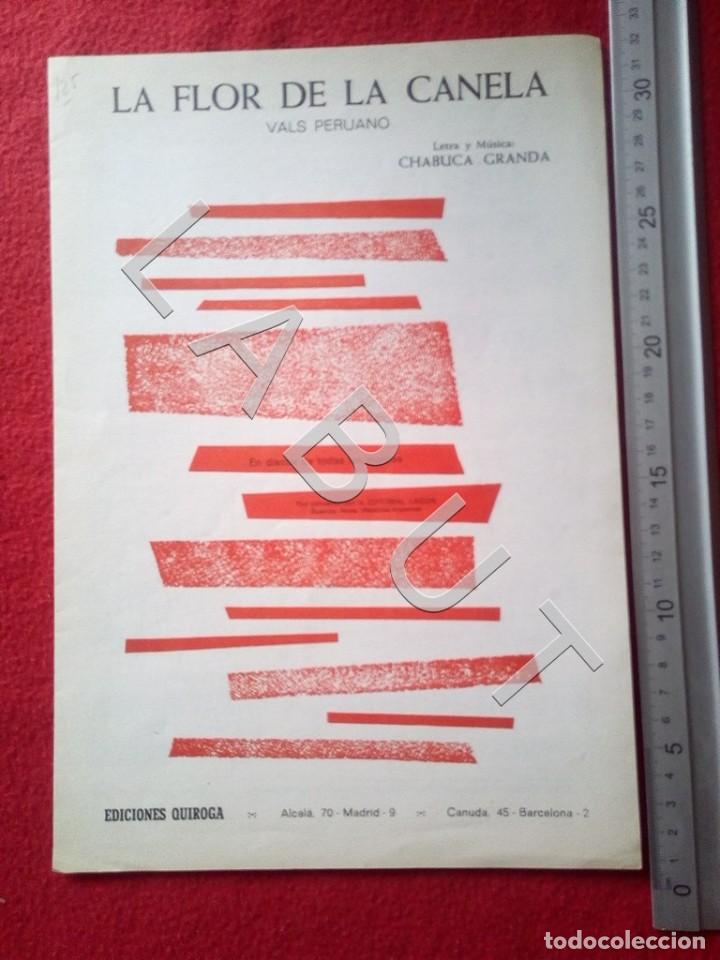 Catalogues de Musique: LA FLOR DE LA CANELA CHABUCA GRANDA PARTITURA ANTIGUA CANCIONERO CM4