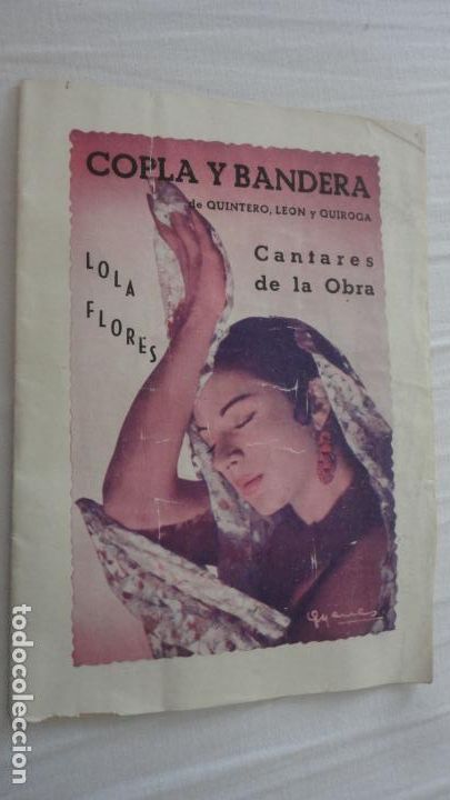 Cat&aacute;logos de M&uacute;sica: ANTIGUO CANCIONERO-PROGRAMA.LOLA FLORES.COPLA Y BANDERA.