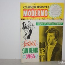 Catálogos de Música: CANCIONERO MODERNO. FESTIVAL SAN REMO 1965.. Lote 223656751