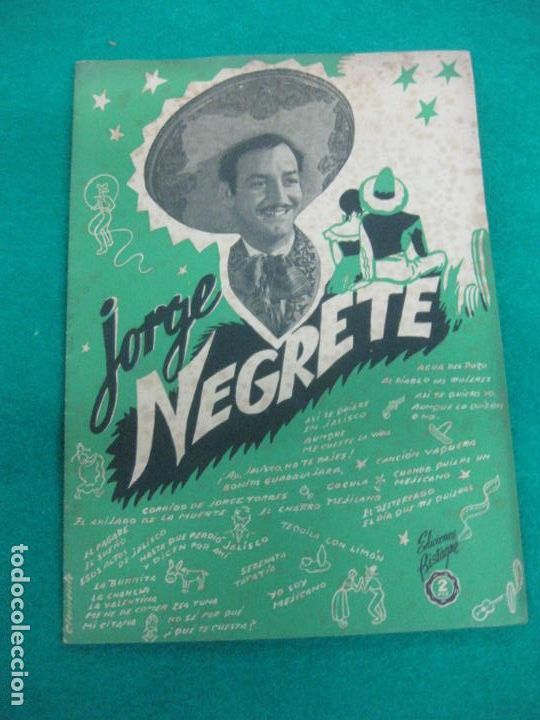 Cat&aacute;logos de m&uacute;sica: CANCIONERO JORGE NEGRETE - Foto 1