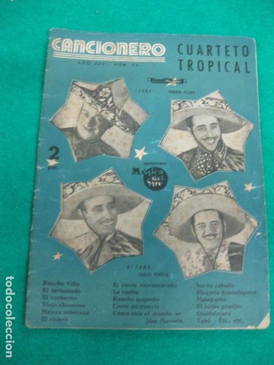 Cat&aacute;logos de m&uacute;sica: CANCIONERO CUARTETO TROPICAL - Foto 1