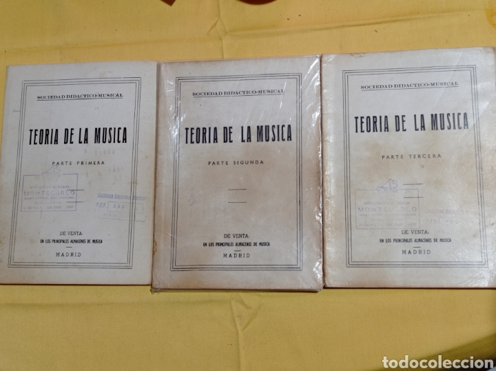 Catalogues de Musique: TEORIA DE LA M&Uacute;SICA 1,2 Y 3 PARTE 1979