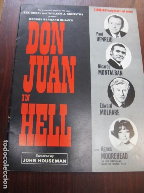 Catalogues de Musique: don juan is hell - programa original teatro ingles - paulk henreid agnes moorehead ricardo montalban