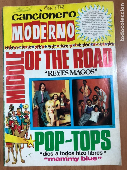 Cat&aacute;logos de M&uacute;sica: Cancionero moderno middle of the Road reyes magos.pop tops mammy blue