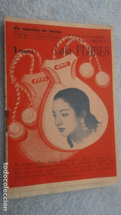 Cat&aacute;logos de M&uacute;sica: ANTIGUO CANCIONERO.LOLA FLORES.EDICIONES PATRIOTICAS SEVILLA