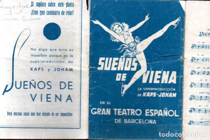 Cat&aacute;logos de M&uacute;sica: KAPS - JOHAN : SUE&Ntilde;OS DE VIENA - GRAN TEATRO ESPA&Ntilde;OL DE BARCELONA CANCIONERO CON 8 PARTITURAS