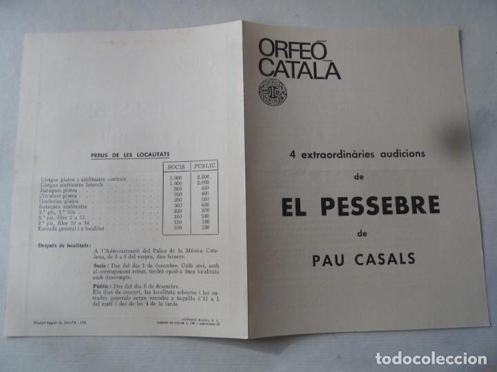 Catalogues de Musique: el pesebre pau casals folleto de mano original antiguo orfeo catala