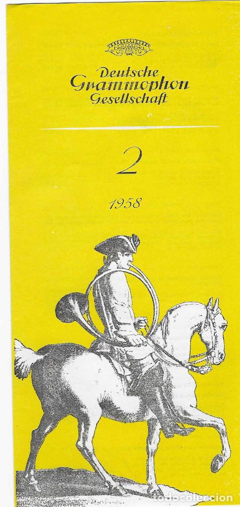 Cat&aacute;logos de m&uacute;sica: DEUTSCHE GRAMMOPHON 2 -- 1958 - Foto 1