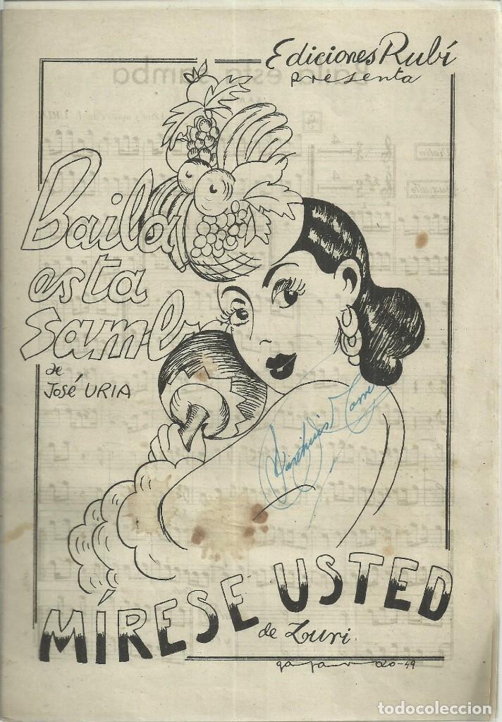 Catalogues de Musique: Baila esta samba, de Jos&eacute; Ur&iacute;a y Mirese Usted, de Zuri