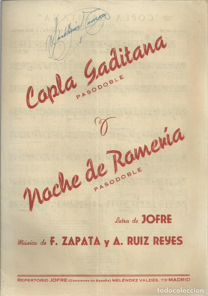 Catalogues de Musique: Copla Gaditana y Noche de Romer&iacute;a, pasodobles