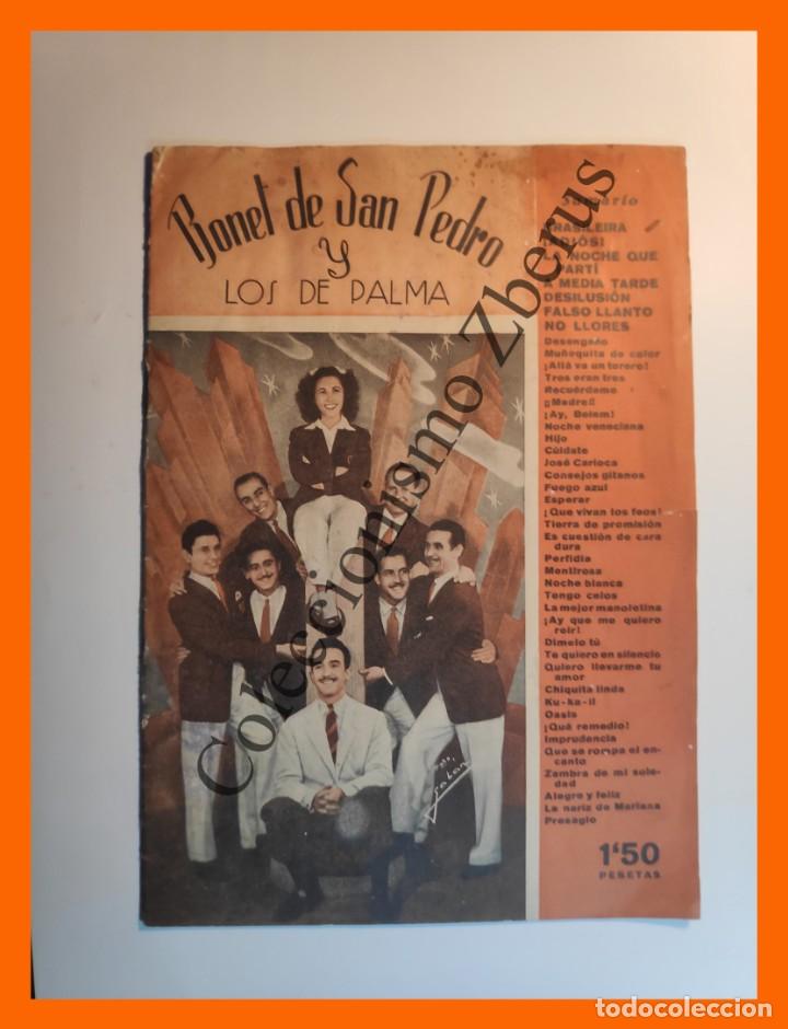 Cat&aacute;logos de M&uacute;sica: BONET de San Pedro y Los de Palma .- (Cancionero)