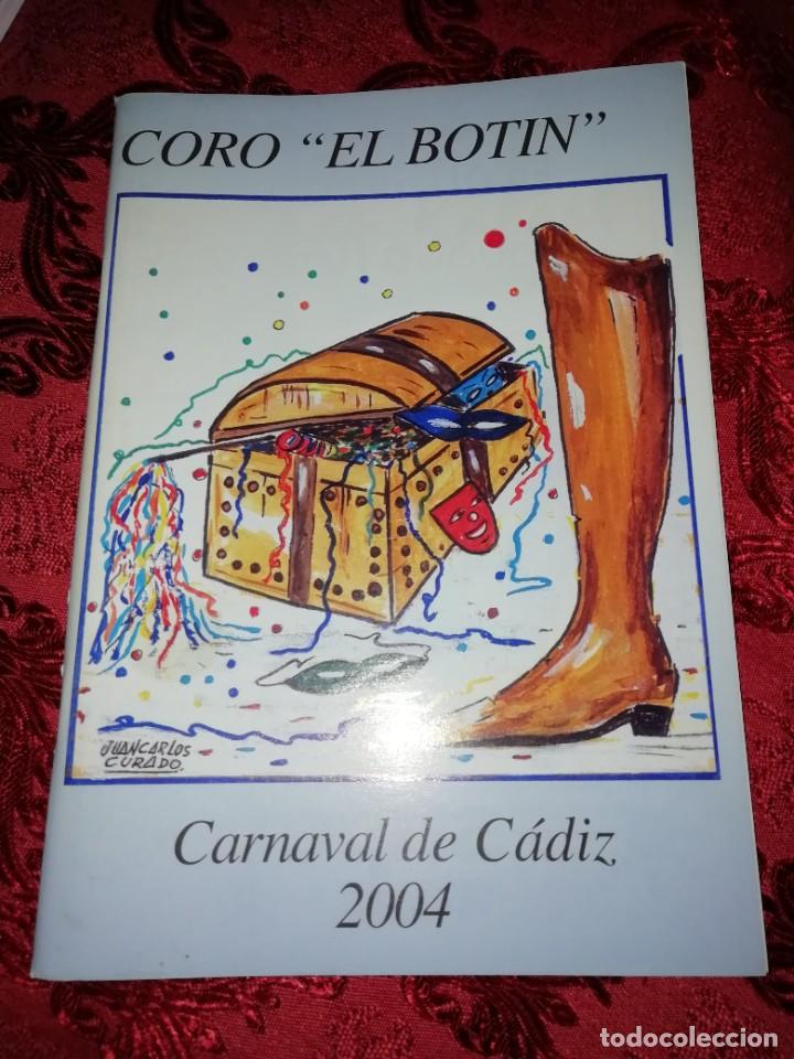 Cat&aacute;logos de m&uacute;sica: Carnaval de C&aacute;diz libreto coro el bot&iacute;n - Foto 1