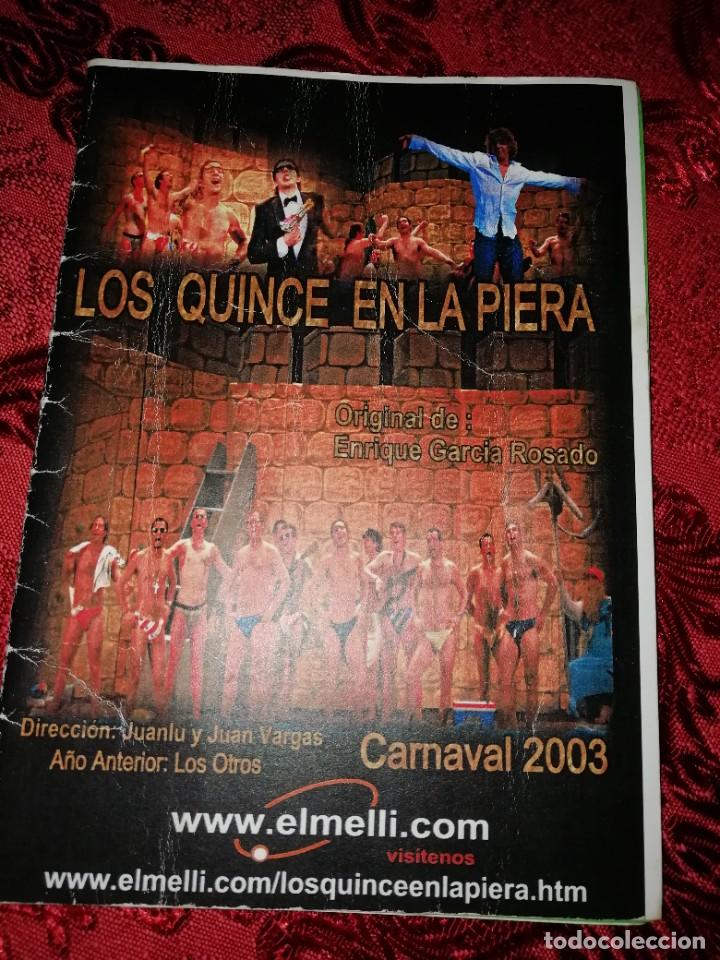 Cat&aacute;logos de M&uacute;sica: Carnaval de C&aacute;diz libreto chirigota los quince en la piera