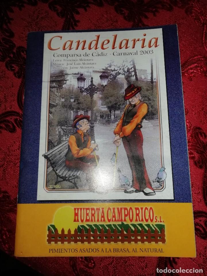 Cat&aacute;logos de m&uacute;sica: Carnaval de C&aacute;diz libreto comparsa candelaria - Foto 1
