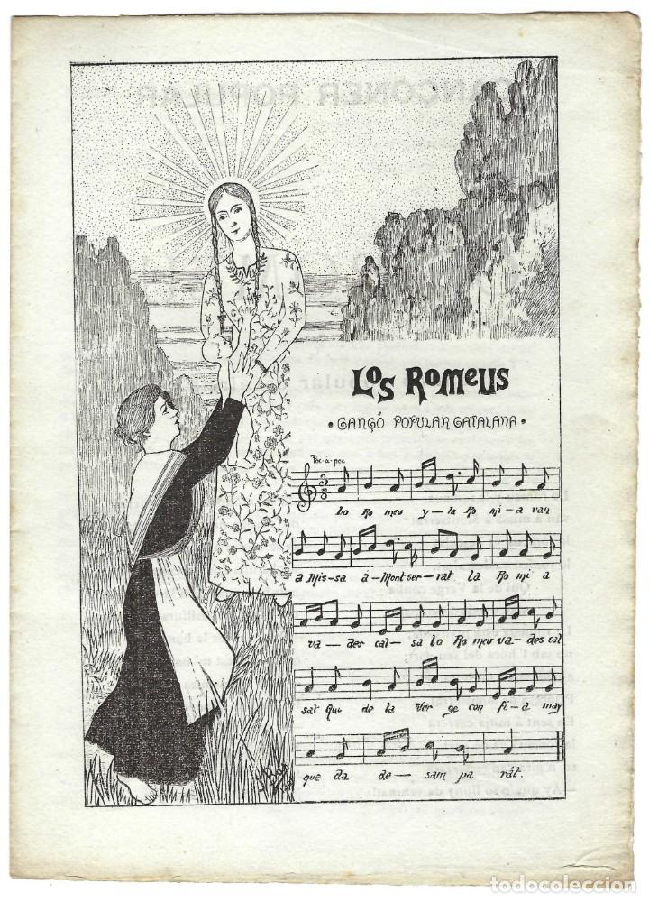 Catalogues de Musique: CAN&Ccedil;&Oacute; POPULAR CATALANA N&ordm; IX, LOS ROMEUS. LA CATALANA. ILUSTRACI&Oacute; DE J. BAS- 190?