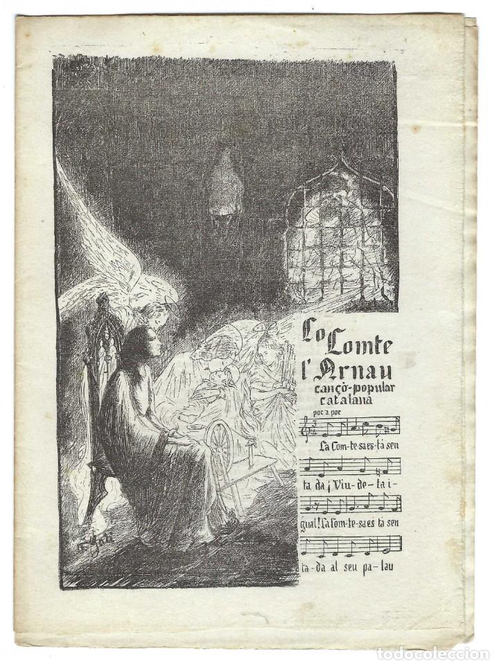 Catalogues de Musique: CAN&Ccedil;&Oacute; POPULAR CATALANA N&ordm; XVI, LO COMTE L'ARNAU. L'AVEN&Ccedil;. ILUSTRACI&Oacute; DE GALI. BARCELONA- 190?