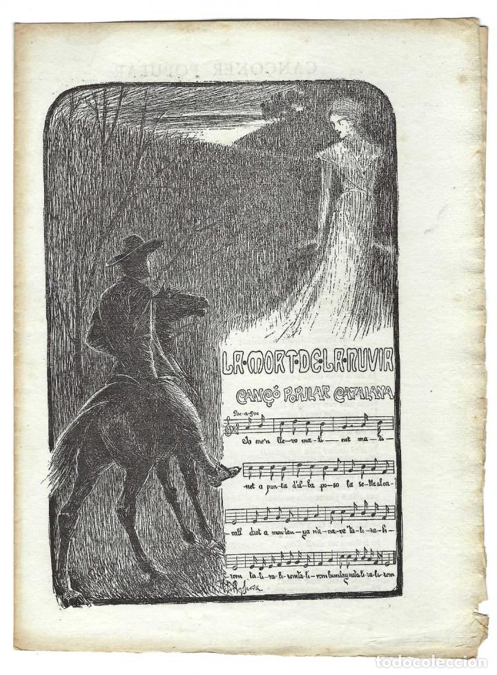 Catalogues de Musique: CAN&Ccedil;&Oacute; POPULAR CATALANA N&ordm; XX, LA MORT DE LA NUVIA. L'AVEN&Ccedil;. ILUSTRACI&Oacute; DE SERRA. BARCELONA- 190?