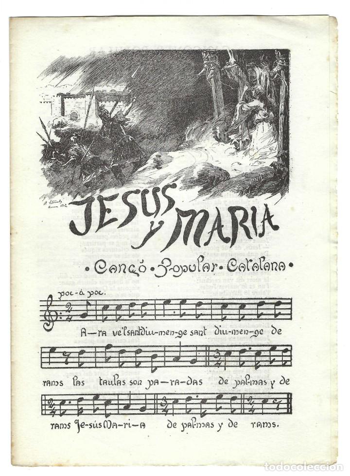 Catalogues de Musique: CAN&Ccedil;&Oacute; POPULAR CATALANA N&ordm; XXXIII, JES&Uacute;S Y MARIA. L'AVEN&Ccedil;. ILUSTRACI&Oacute; DE ESTRUCH. BARCELONA- 190?