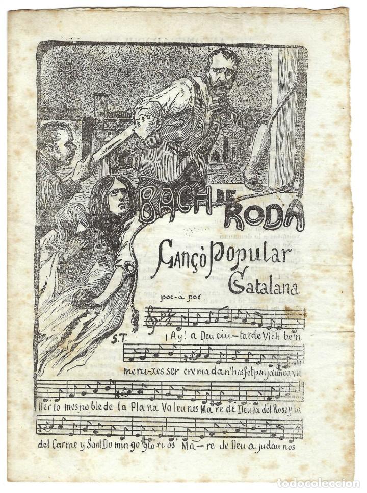 Catalogues de Musique: CAN&Ccedil;&Oacute; POPULAR CATALANA N&ordm; XXXVII, BACH DE RODA. TIP. CATALANA. ILUSTRACI&Oacute; DE S.T. BARCELONA- 190?