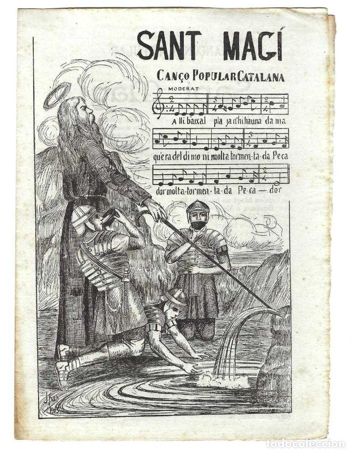 Catalogues de Musique: CAN&Ccedil;&Oacute; POPULAR CATALANA N&ordm; XLVI, SANT MAG&Iacute;. IMPRENTA SANT GIL. ILUSTRACI&Oacute; DE J. BAS. BARCELONA- 190?