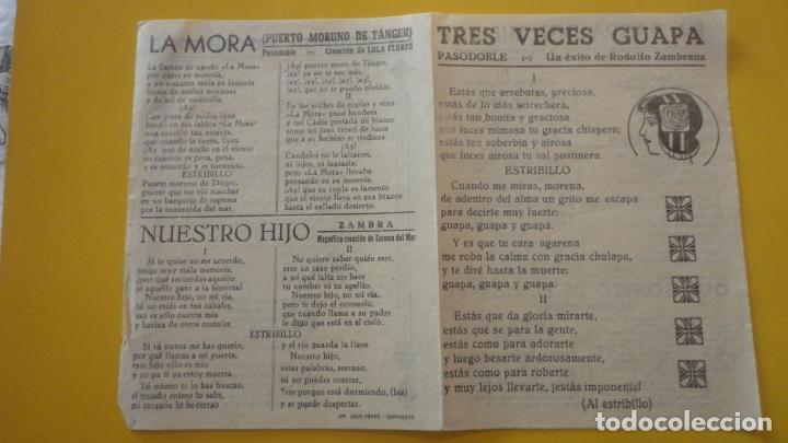 Cat&aacute;logos de M&uacute;sica: ANTIGUO CANCIONERO.RODOLFO ZAMBRANA.PASODOBLE.TRES VECES GUAPA.