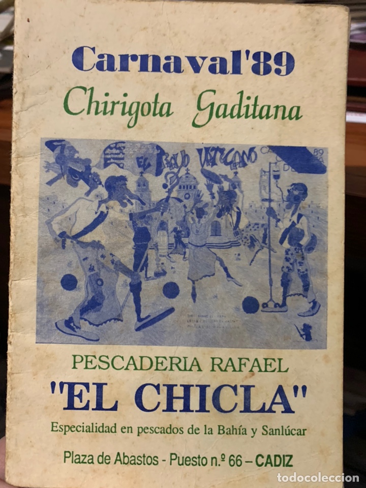 Catalogues de Musique: Carnaval C&aacute;diz 1989 libreto chirigota Los del rayo Vaticano