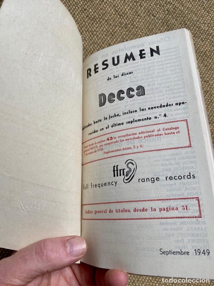 Cat&aacute;logos de m&uacute;sica: CATALOGO RESUMEN DISCOS DECCA 1949 - Foto 2